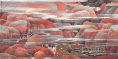 乐震文 空山幽涧 69×137cm