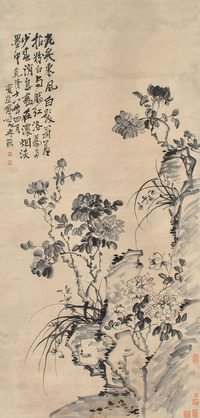 李鱓 牡丹