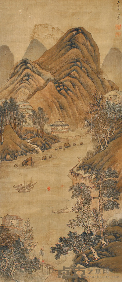 王石谷 山水 84×36cm