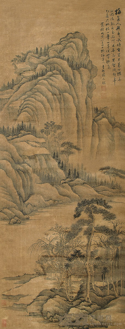 杨文聪 山水 120×45cm