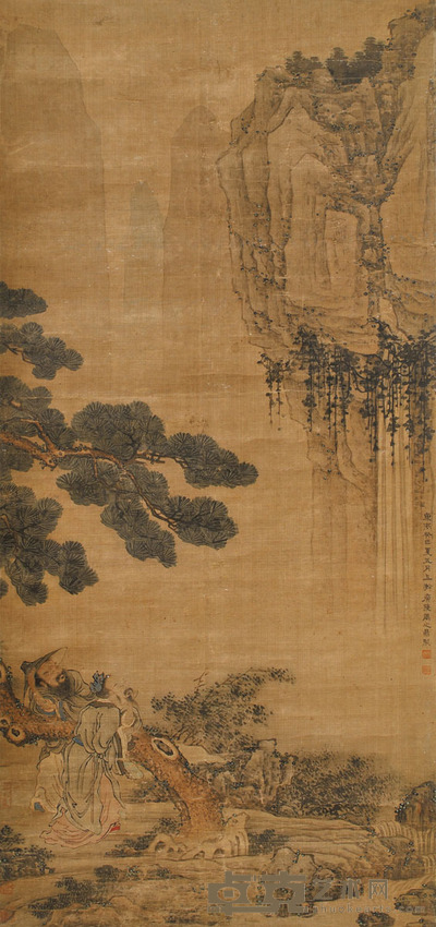 禹之鼎 山水 107×49cm
