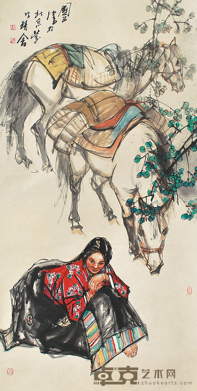 史国良 人物 138×69cm