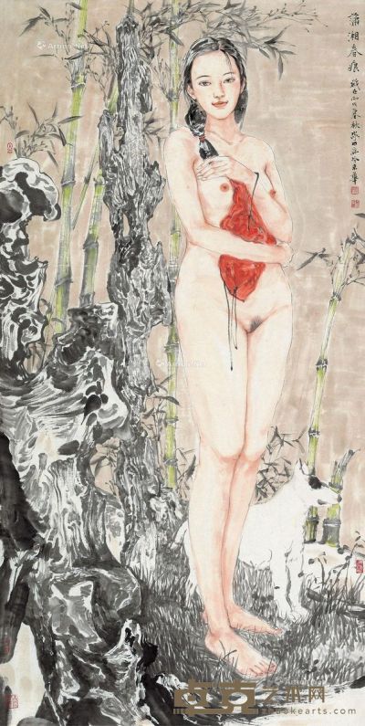 王淼田 潇湘春痕 136×68cm