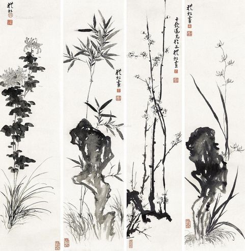 李抚虹 梅兰菊竹