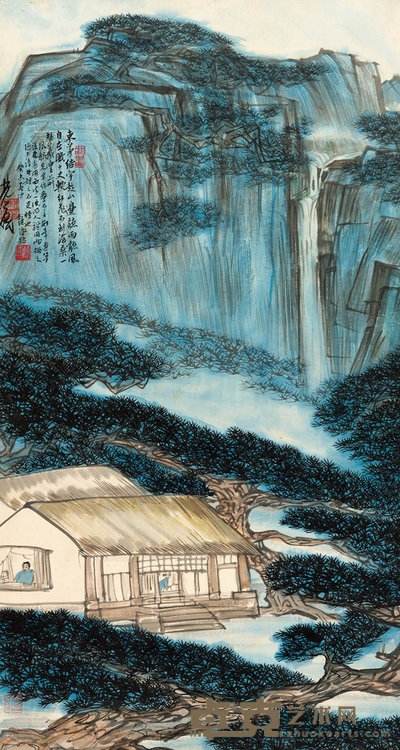林风眠 松间听雨 77×41cm
