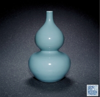清·天蓝釉葫芦瓶