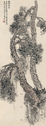 吕万 松柏并茂图