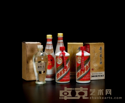 1983-1986年飞天牌贵州茅台酒、约1983年五粮液、1989年瓷瓶汾酒 