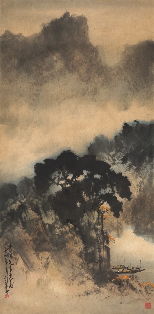 赵少昂 漓江山水图