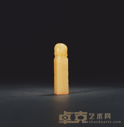白田石蟾钮方章 1.6×1.6×6.9cm 41g