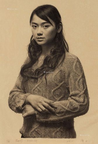冷军2005年作蒙娜丽莎—关于微笑的设计