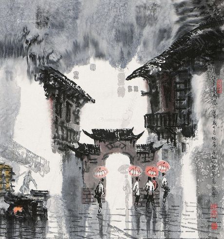 徐希 江南喜雨图