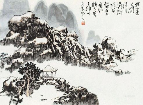 何子雪山独钓