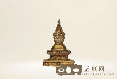 十八世纪 佛塔 高11.5厘米