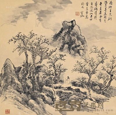 黄宾虹寻梅清兴 32.5×33cm