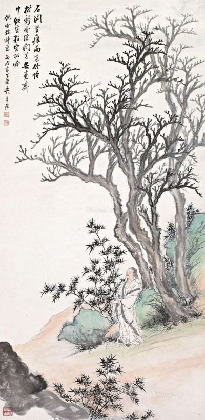 吴子深丙戌（1946年）作竹阴闲吟