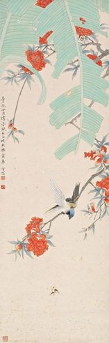 陈之佛红玉烧枝拂露华