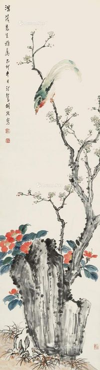 胡振1939年作 花鸟