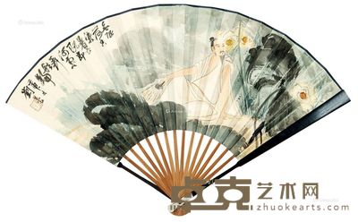 刘旦宅1992年作高士图 18×48cm