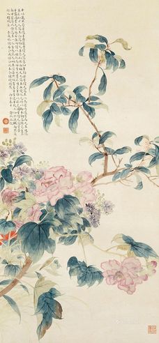 潘静淑1936年作花卉