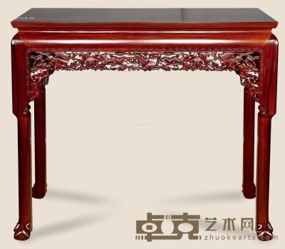 现代 红木雕松鼠葡萄供桌 107×49×98cm