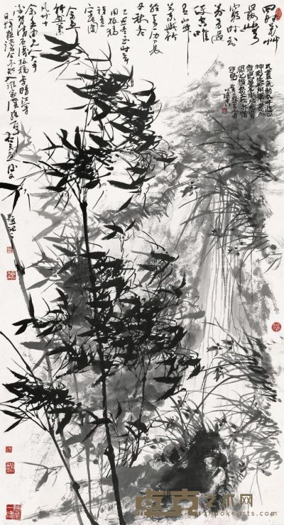 郭石夫风竹 176×95cm