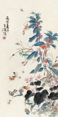 王雪涛1946年作花卉草虫