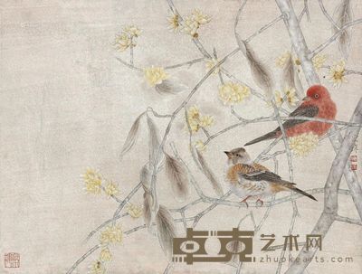 江宏伟工笔花鸟 35×45.5cm