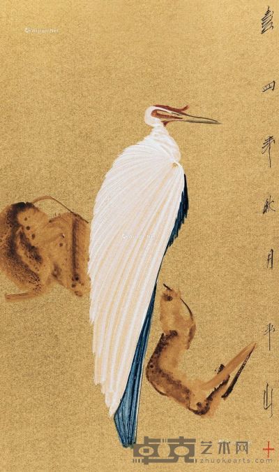 边平山2014年作 花鸟 65×39cm