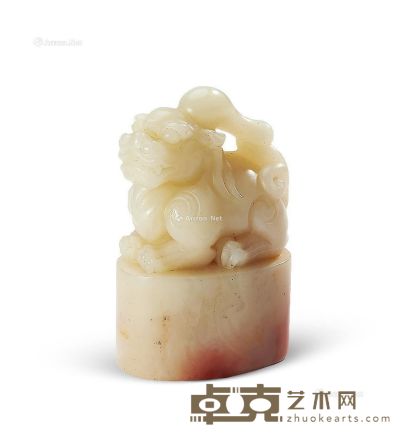 寿山芙蓉石兽钮印章 高10.5cm