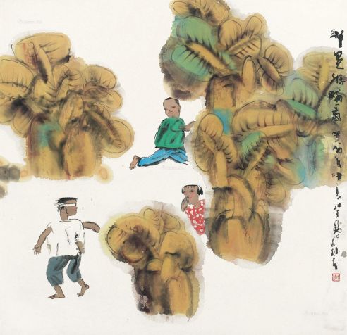 黄国武2006年作童戏图