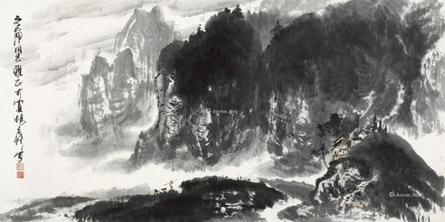 杨应修深山幽居图