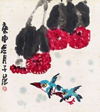 崔子范庚申（1980年）作芙蓉翠羽