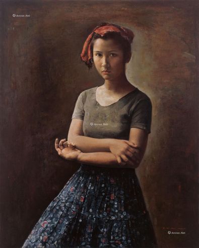 郭润文1996年作女孩肖像