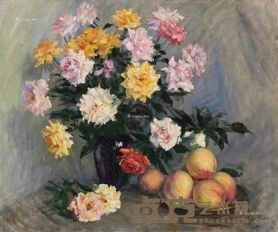 陆国英花卉 72×61cm