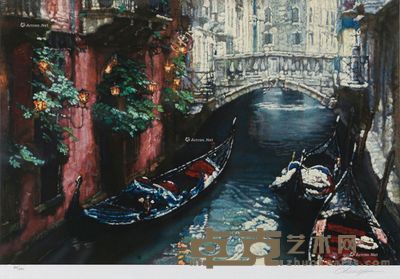 陈逸飞威尼斯丝网 48×71cm