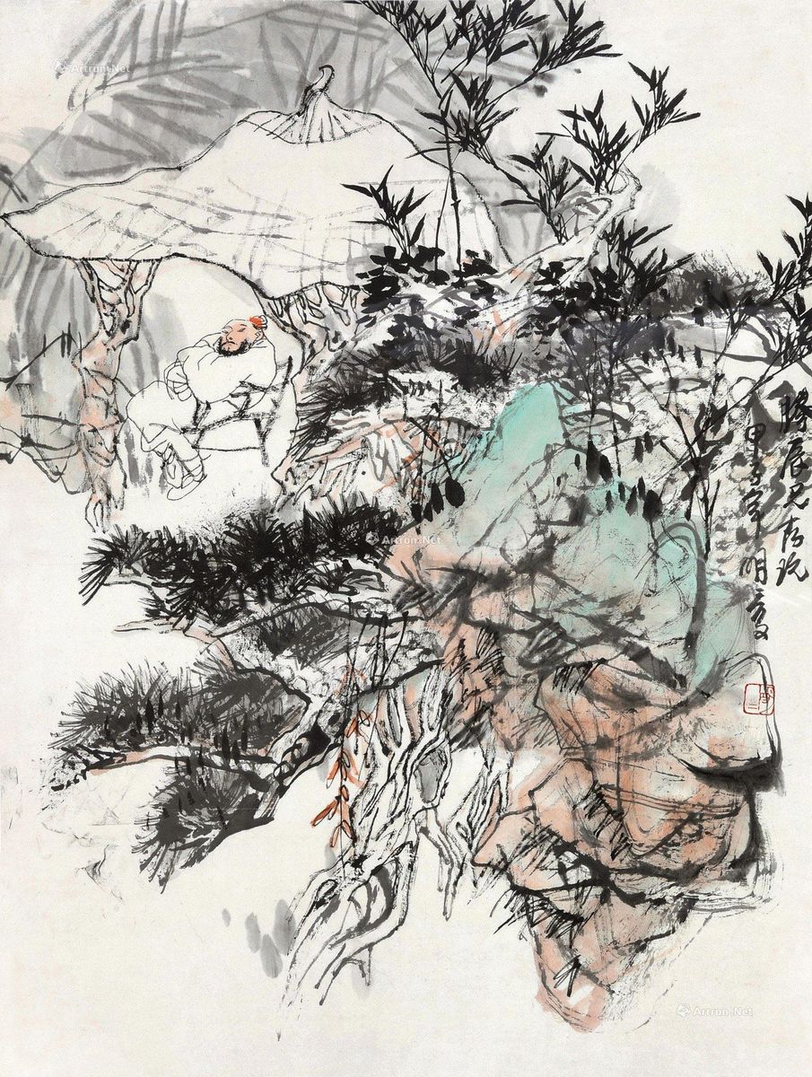 lot:701 王明明1984年作松风高逸