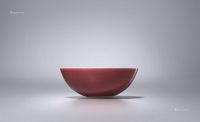 清雍正 霁红釉卧足碗（图录号：1137）