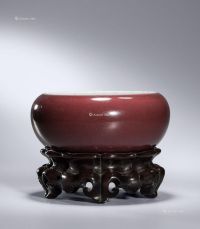 清雍正 霁红釉钵式洗（图录号：1133）