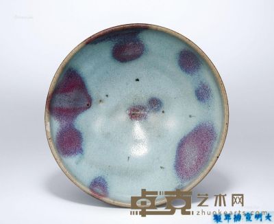 元 钧窑玫瑰紫斑大碗 直径21cm