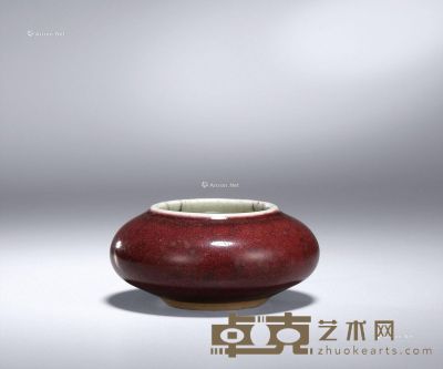 清康熙 郎窑红釉水盂 直径6.7cm
