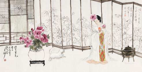 苗再新2000年作深宫春色