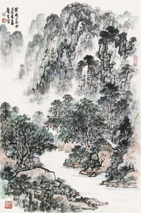 刘鲁生1995年作山水