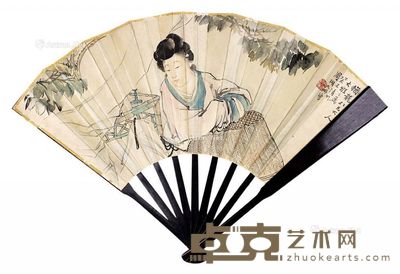 周赤珊仕女 20×50cm