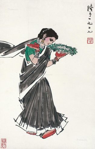 叶浅予丁巳（1977年）作