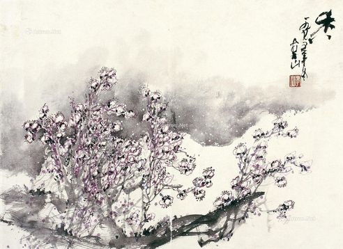 李山乙亥（1995年）作花卉