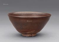 褐釉天目釉茶碗