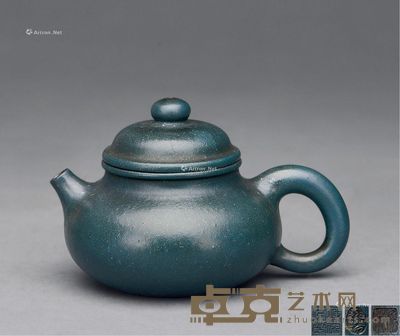 曹婉芬 绿容天壶 高7.5cm；宽9cm