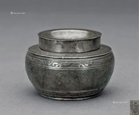 欧 锡刻皮球花纹建水