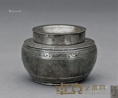 欧 锡刻皮球花纹建水 高5.6cm;直径8.4cm